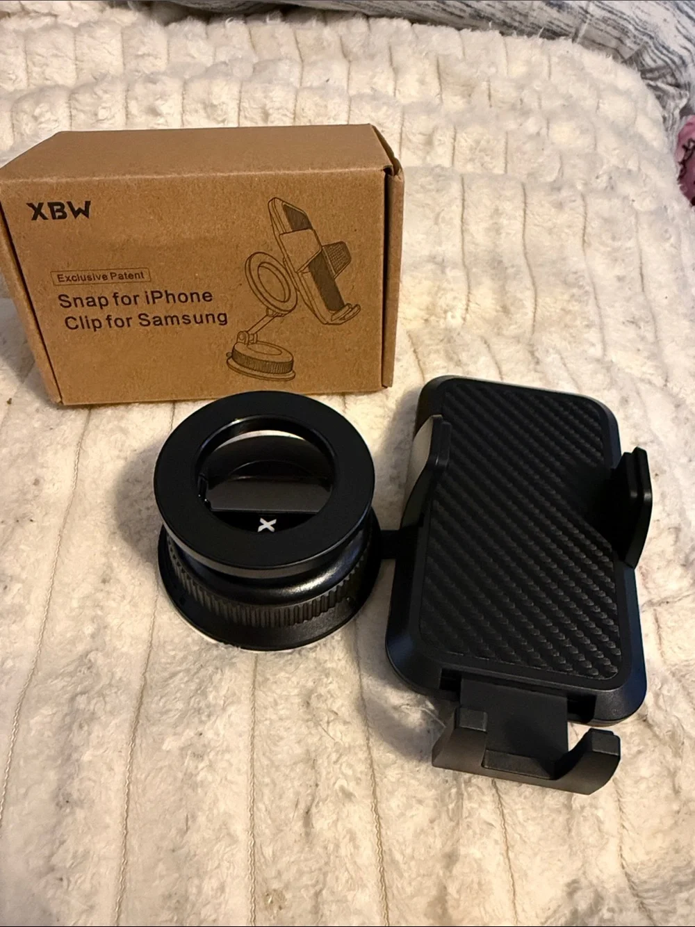 Adjustable Magnetic & Clamp Phone Mount Holder - Black